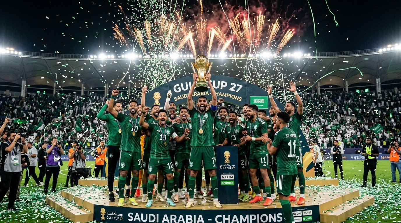 أسباب فوز السعودية بخليجي 27 واحتفال لاعبي الأخضر بكأس الخليج 2026